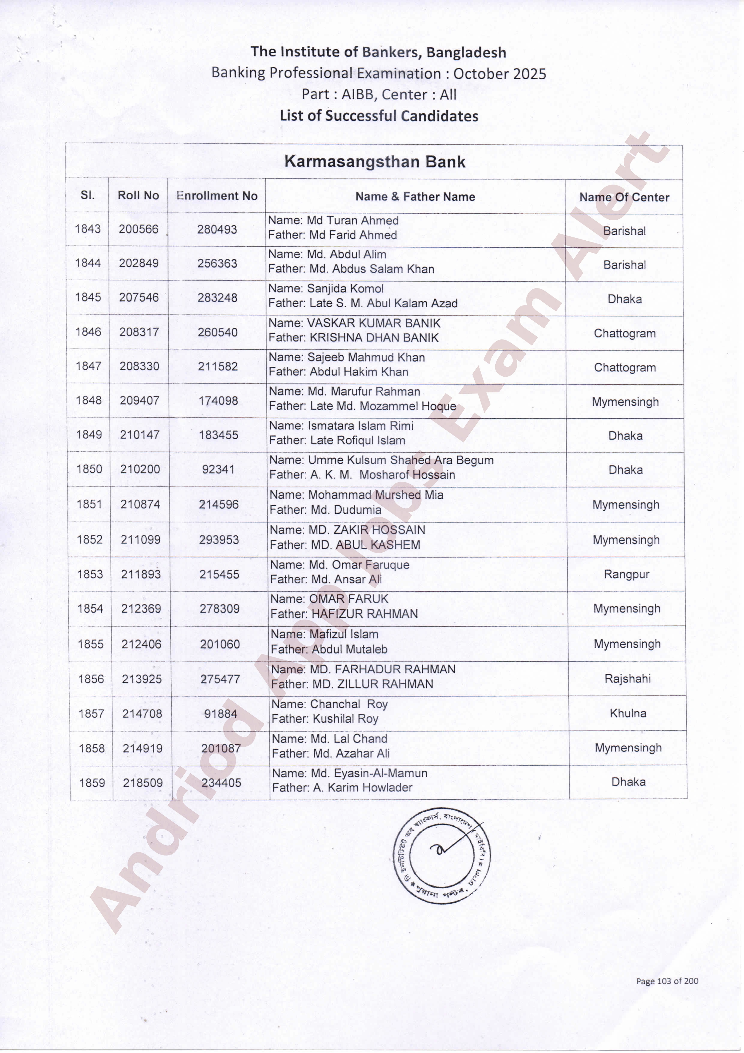 আইবিবি ব্যাংকিং প্রফেশনাল পরীক্ষার ফলাফল প্রকাশ ও ৭ম পরীক্ষার সময়সূচী ঘোষণা