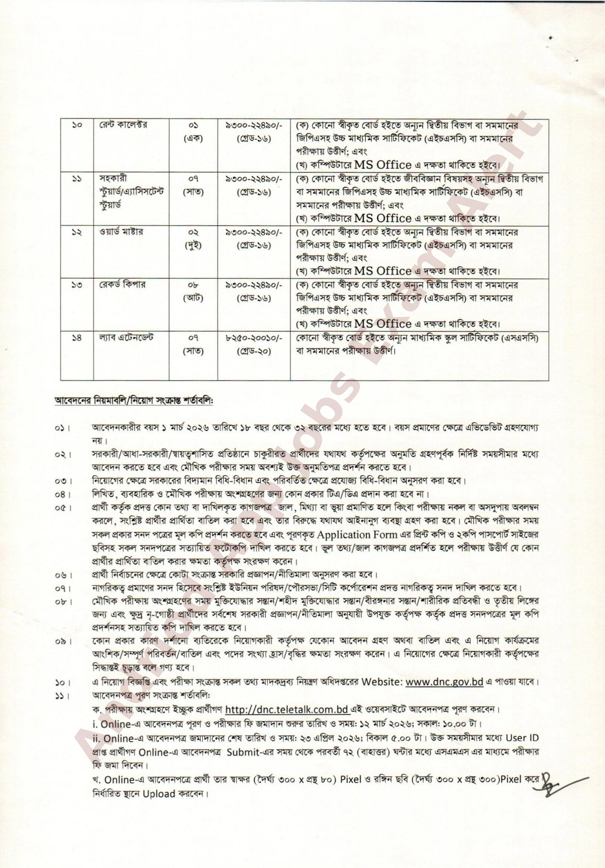 ৬৮পদে মাদকদ্রব্য নিয়ন্ত্রণ অধিদপ্তরে নতুন নিয়োগ বিজ্ঞপ্তি প্রকাশ