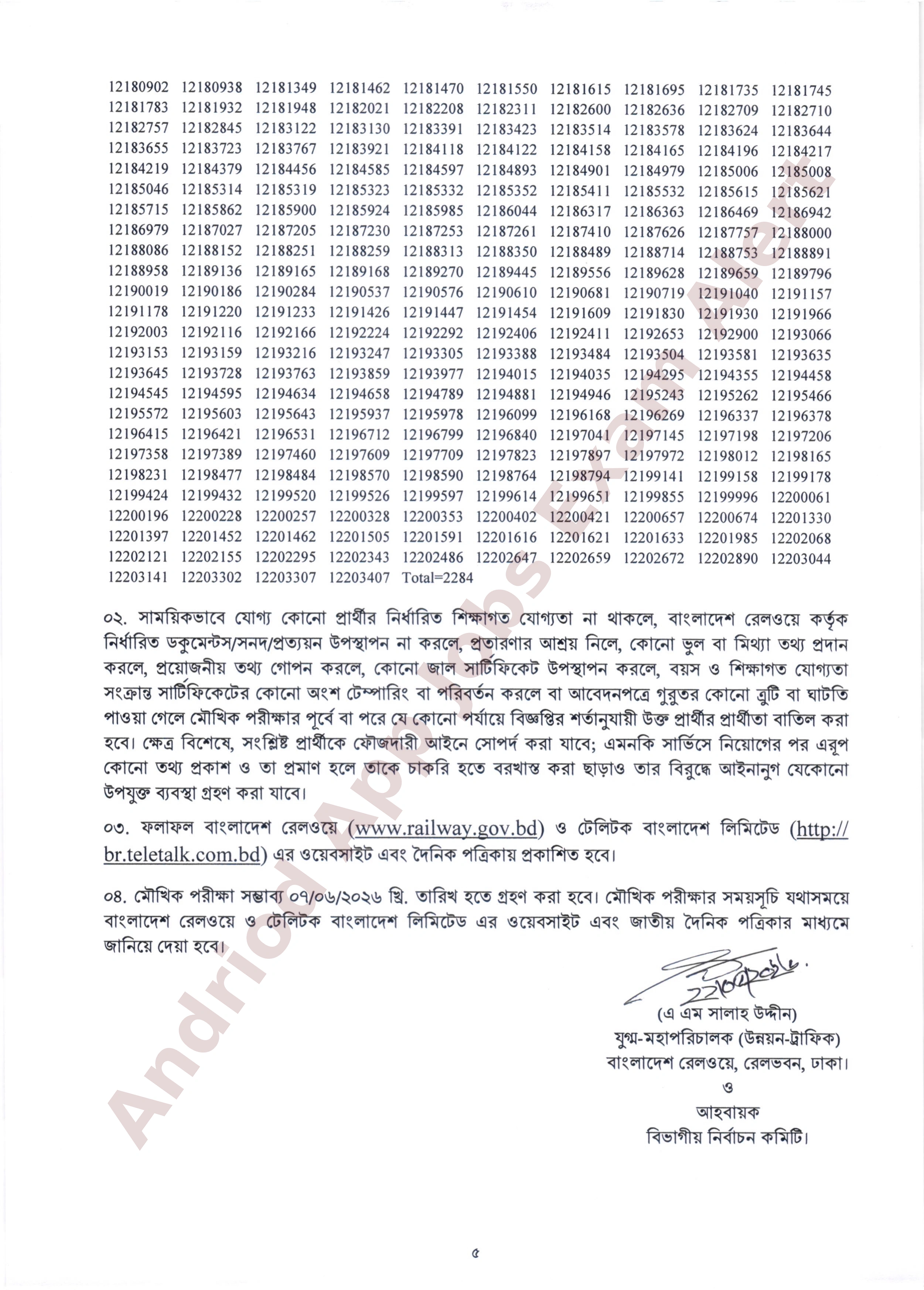 বাংলাদেশ রেলওয়ের চাকরির লিখিত পরীক্ষার ফলাফল প্রকাশ