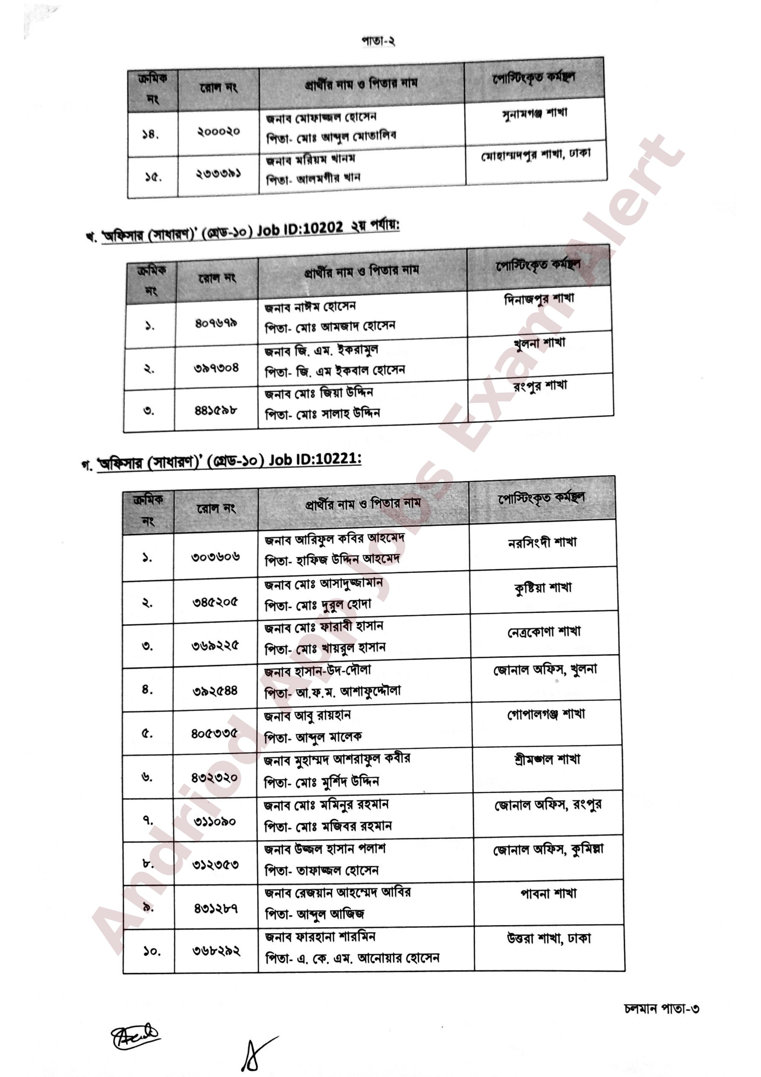 বাংলাদেশ হাউজ বিল্ডিং ফাইনাল কর্পোরেশনের নিয়োগপত্র ইস্যু ও যোগদানের বিজ্ঞপ্তি