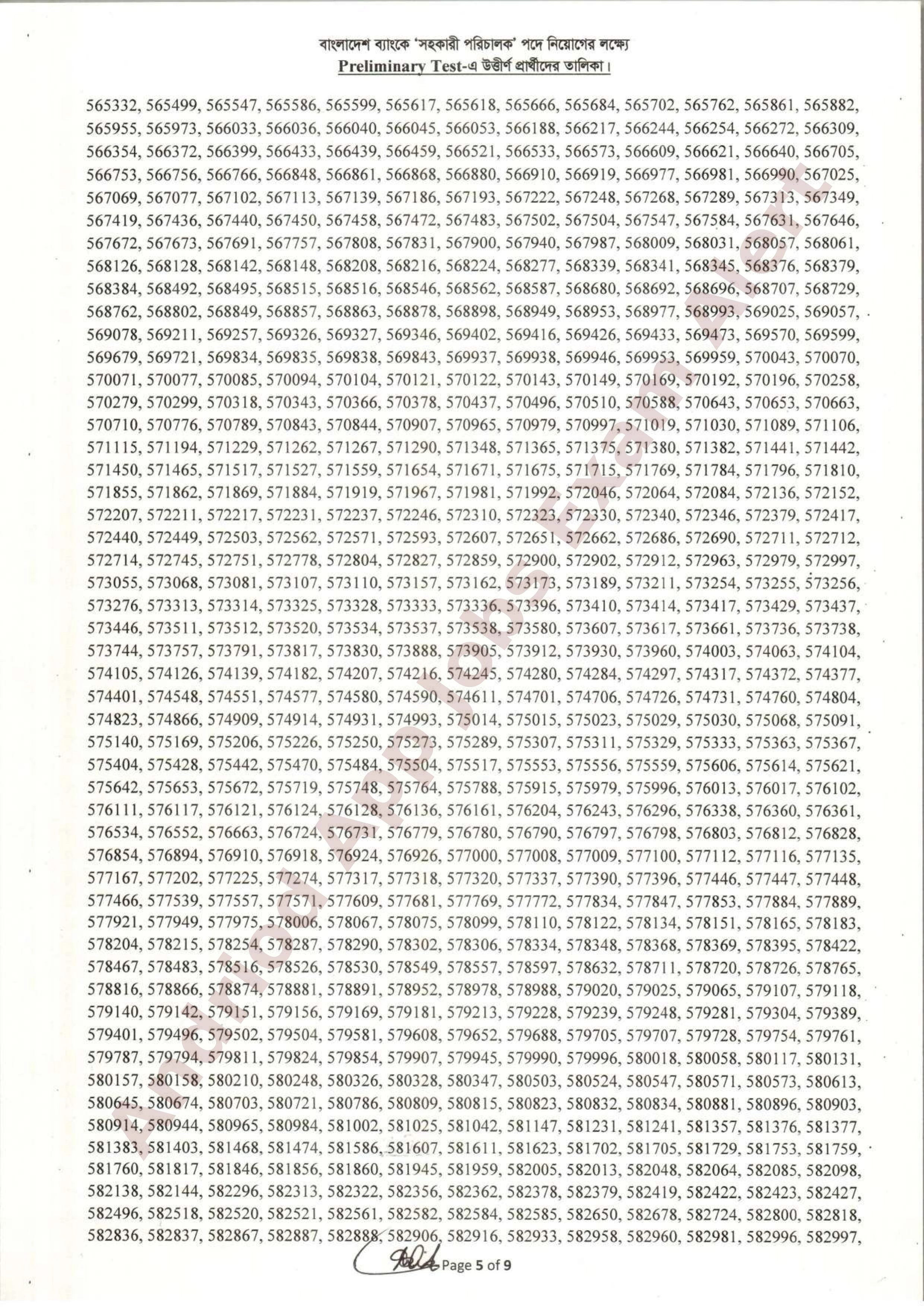 বাংলাদেশ ব্যাংকের MCQ পরীক্ষার ফলাফল প্রকাশ