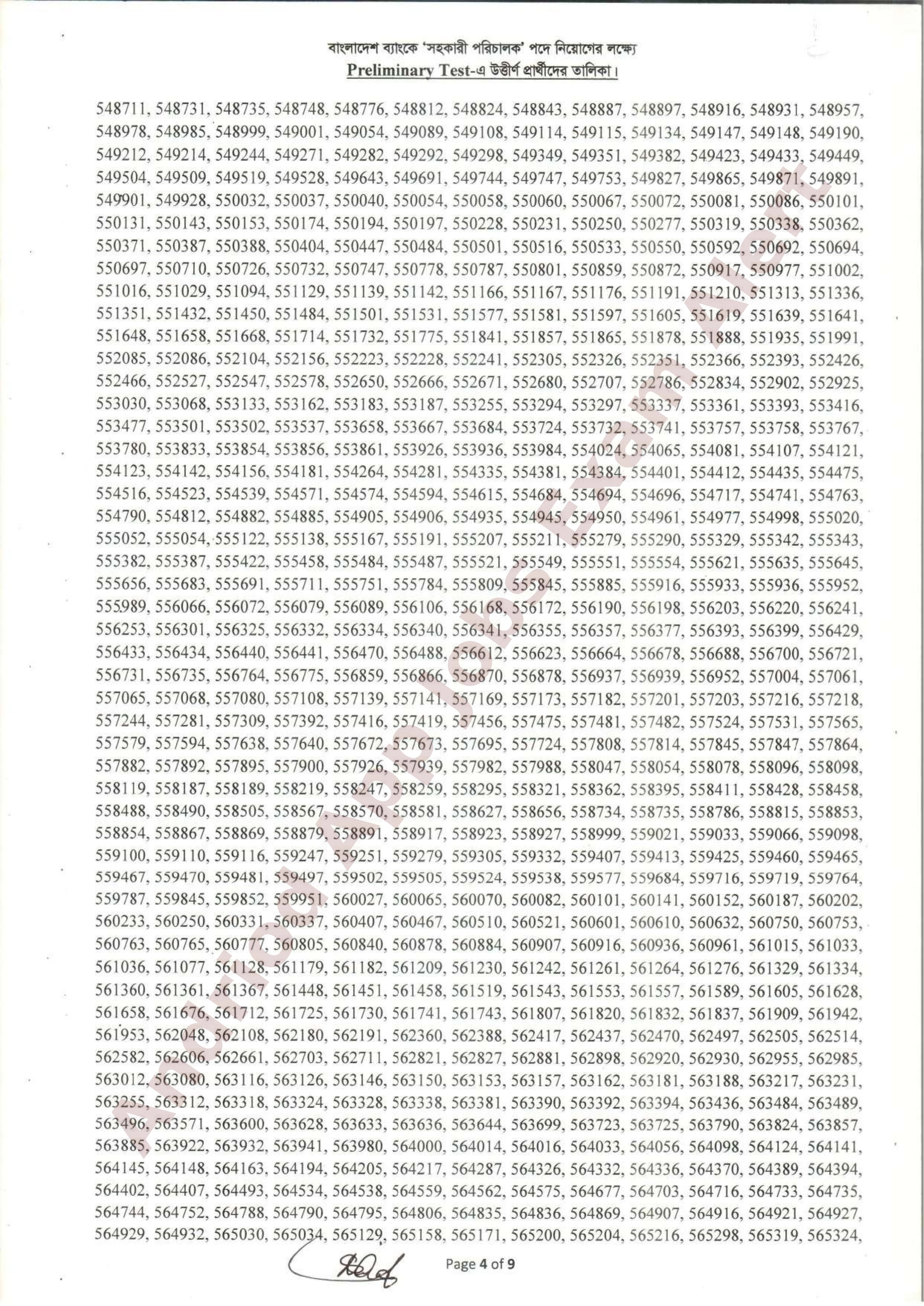 বাংলাদেশ ব্যাংকের MCQ পরীক্ষার ফলাফল প্রকাশ