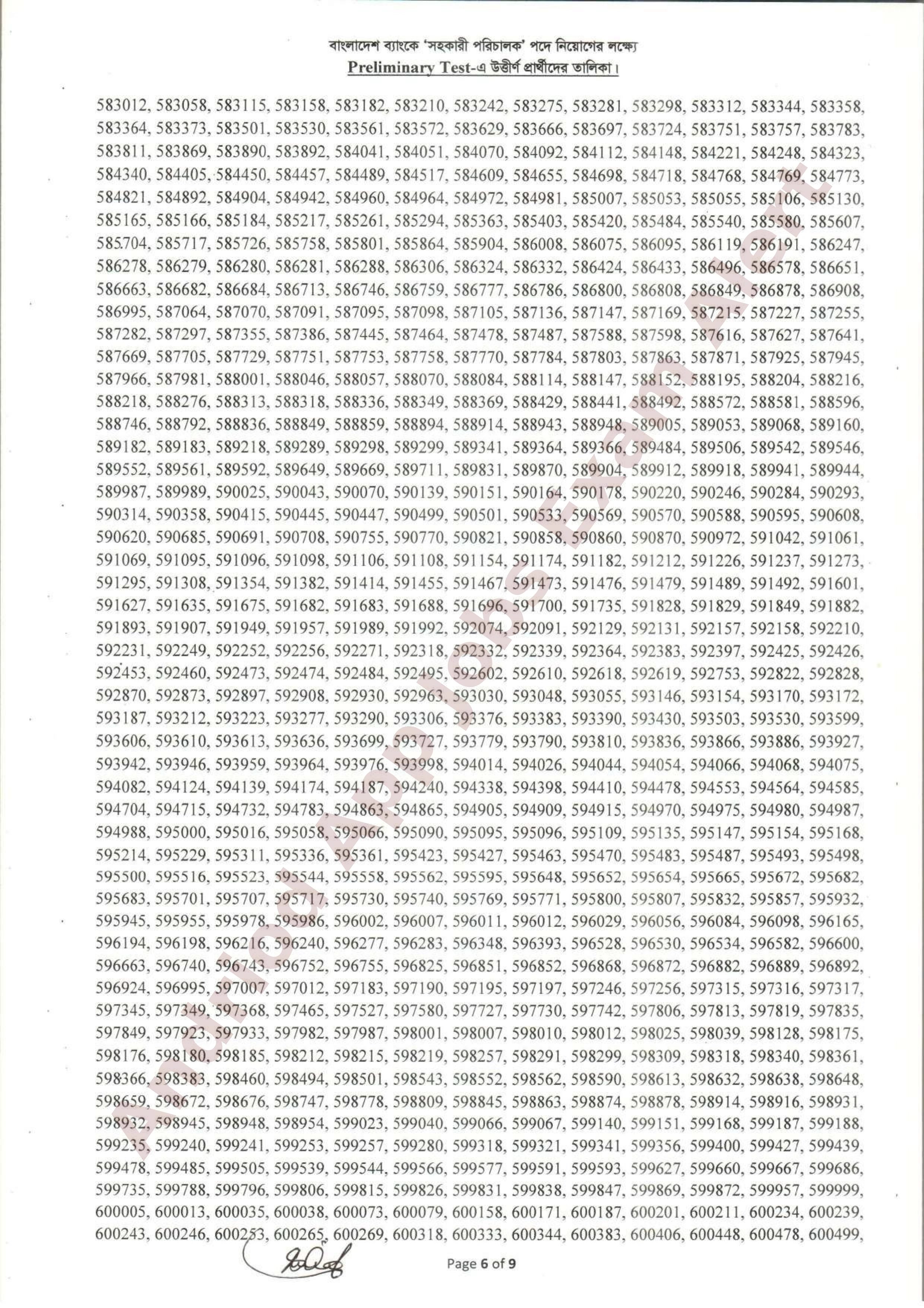 বাংলাদেশ ব্যাংকের MCQ পরীক্ষার ফলাফল প্রকাশ