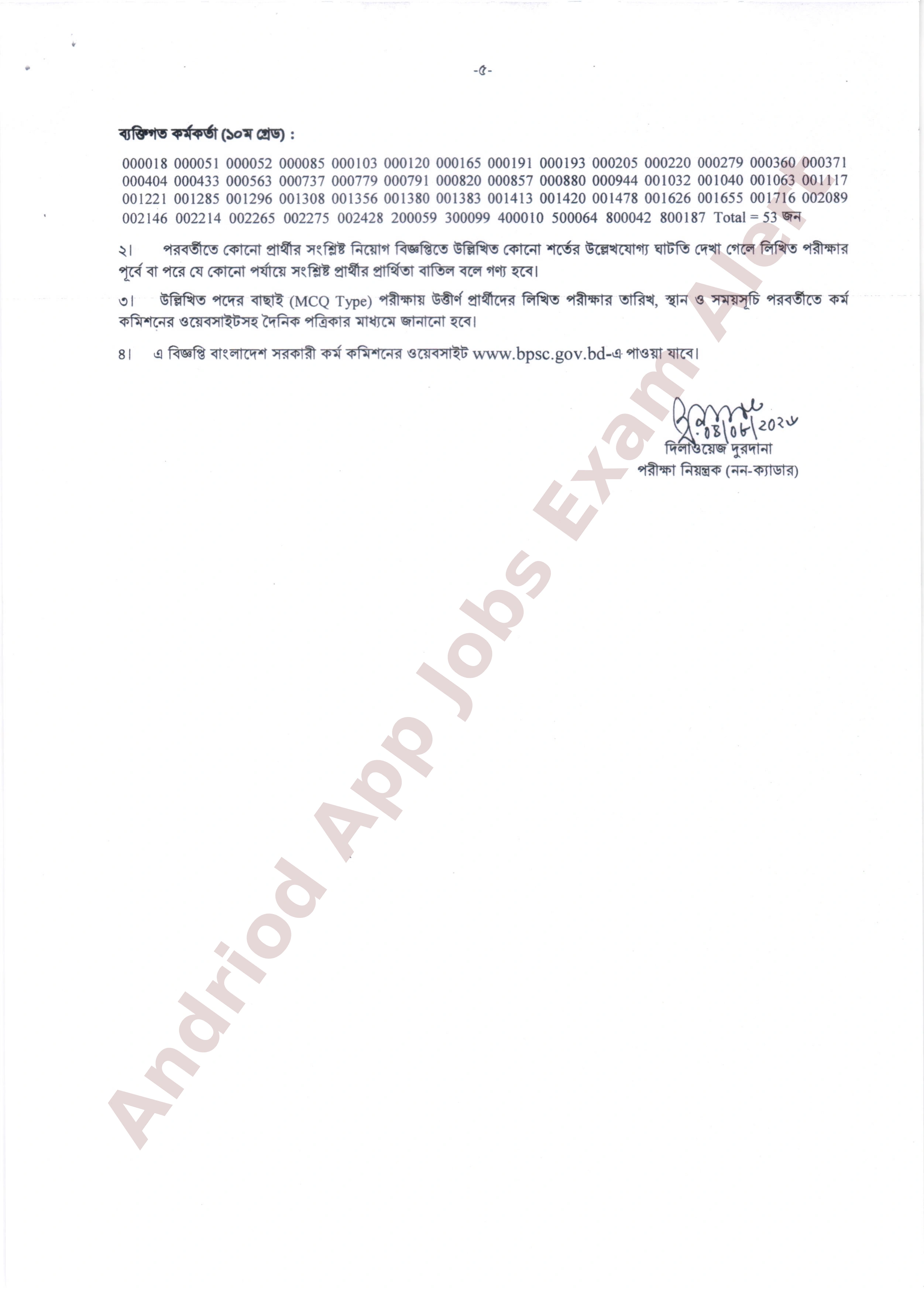 সরকারি কর্মচারী হাসপাতালের চাকরির MCQ পরীক্ষার ফলাফল প্রকাশ