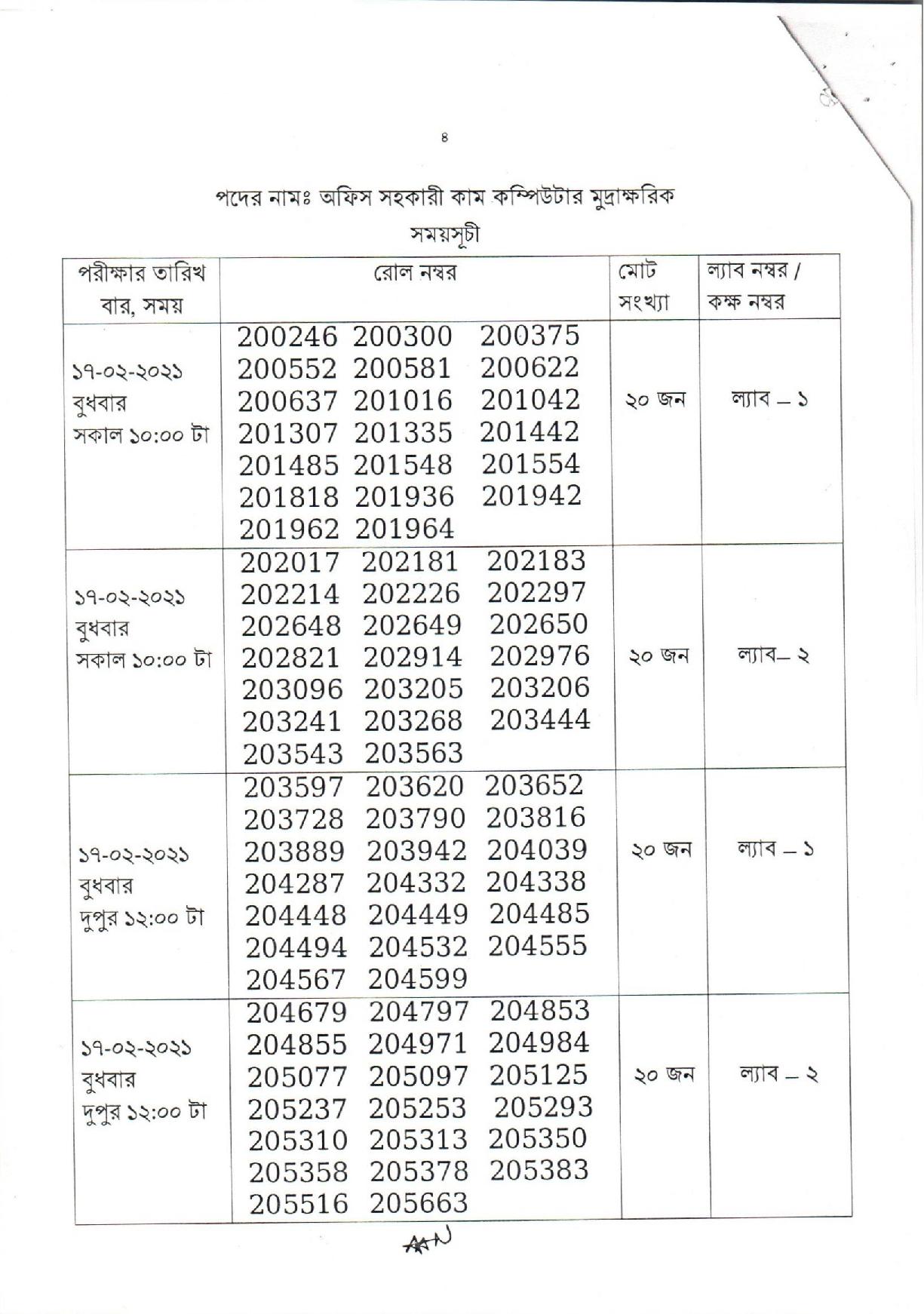 গণপূর্ত অধিদপ্তরের ৪৫৩ পদের চাকরির পরীক্ষার সময়সূচী প্রকাশ