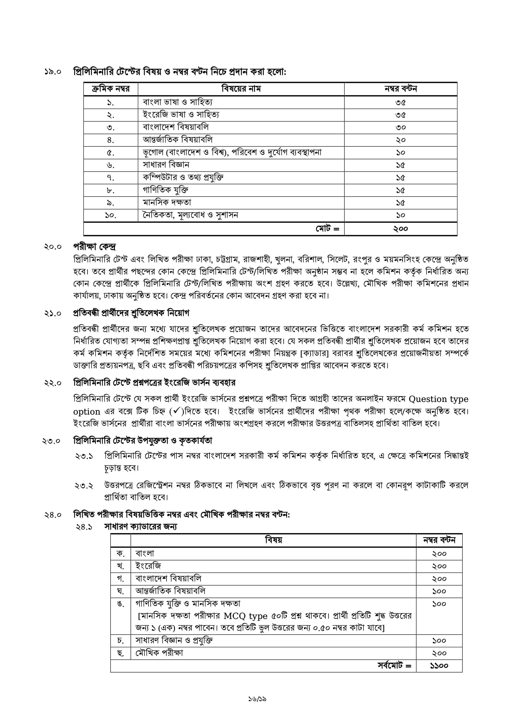 ৪৪ তম বি.সি.এস পরীক্ষা -২০২১ এর বিজ্ঞপ্তি প্রকাশ